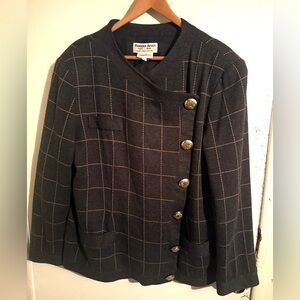 Vintage Neiman Marcus Black Checkered Blazer